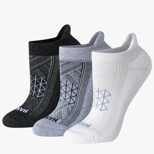 Hanes  run Socks - Black, Gray, and White
